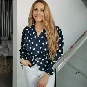 Fashion Trend CLARE Polka Dot Top